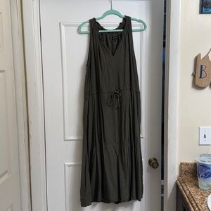 Well Worn Olive Maxi Dress